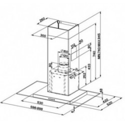 ΑΠΟΡΡΟΦΗΤΗΡΑΣ ΕΠΙΤΟΙΧΙΑ ΚΑΜΙΝΑΔΑ FABER GLASSY NICE X/V 90cm INOX by FRANKE