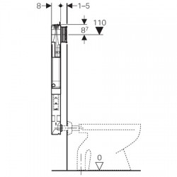 ΚΑΖΑΝΑΚΙ ΕΝΤΟΙΧΙΖΟΜΕΝΟ ΜΟΝΟΤΟΥΒΛΟ 109.771 DESIGN GEBERIT
