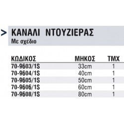 ΚΑΝΑΛΙ ΝΤΟΥΖ 60CM ΜΕ ΣΧΑΡΑ INOX