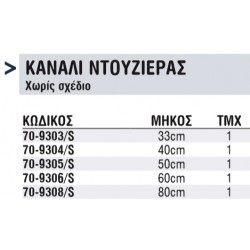 ΚΑΝΑΛΙ ΝΤΟΥΖ.ΜΕ ΠΑΤΟΥΡΑ 50CM ΣΧΑΡΑ INOX