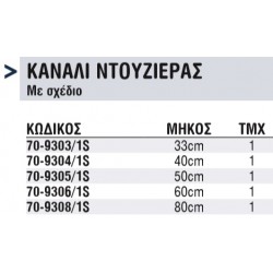 ΚΑΝΑΛΙ ΝΤΟΥΖ 50CM ΙΝΟΧ ΜΕ ΣΧΕΔΙΟ