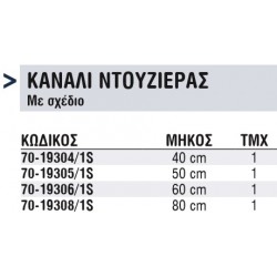 ΚΑΝΑΛΙ ΝΤΟΥΖ 60CM INOX ΣΧΑΡΑ ΠΛΑΙΣΙΟ ΜΕ ΣΧΕΔΙΟ