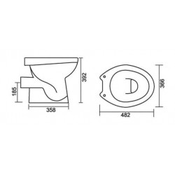 ΛΕΚΑΝΗ ΥΨΗΛΗΣ ΠΙΕΣΗΣ MARE VITRUVIT WC PACK