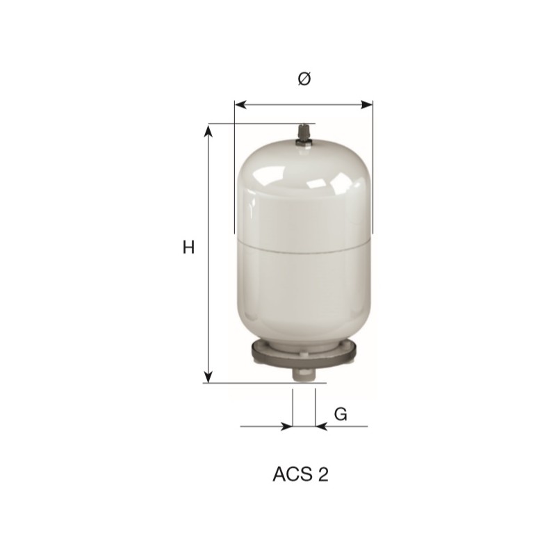 CIMM-ACS  2 lit. BOILER ΛΕΥΚΟ/ΧΡΩΜΕ