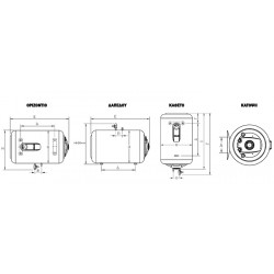 BOILER ELCO TITAN 100LT ΟΡΙΖ 4KW