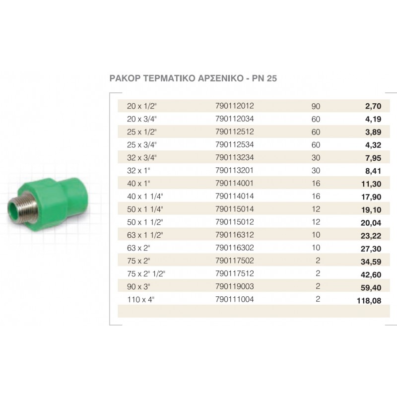 ΡΑΚΟΡ ΑΡΣ .AQUA PLUS  Φ75 Χ  2
