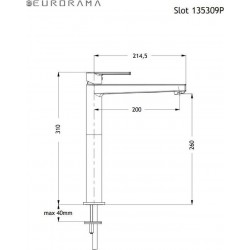 ΜΠΑΤΑΡΙΑ ΝΙΠΤΡΟΣ ΨΗΛΗ EURORAMA SLOT 135309P-400 BLACK