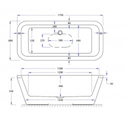 ΜΠΑΝΙΕΡΑ CARRONITE ΕΛΕΥΘΕΡΗΣ ΤΟΠΟΘΕΤΗΣΗΣ HALCYON SQUARE 175Χ80εκ 455C
