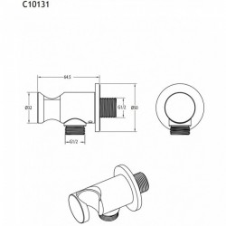 EURORAMA ΕΠΙΤΟΙΧΗ ΠΑΡΟΧΗ ΝΕΡΟΥ, ΚΟΜΠΛΕ ΜΕ ΤΗΛΕΦΩΝΟ ΚΑΙ ΣΠΙΡΑΛ PVC 1.5CM WHITE MATT C10131-300+E082019-300+R11944-300