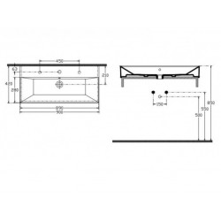 ΕΠΙΤΡΑΠΕΖΙΟΣ-ΚΡΕΜΑΣΤΟΣ ΝΙΠΤΗΡΑΣ 90Χ42 TETRA N BIANCO CERAMICA 32090