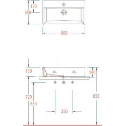 ΕΠΙΤΡΑΠΕΖΙΟΣ-ΚΡΕΜΑΣΤΟΣ ΝΙΠΤΗΡΑΣ 80Χ35 TETRA 35 SEREL 2048