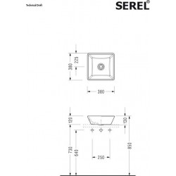 ΕΠΙΤΡΑΠΕΖΙΟΣ ΝΙΠΤΗΡΑΣ 38Χ38 SEREL 2013