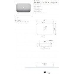 ΕΠΙΤΡΑΠΕΖΙΟΣ ΝΙΠΤΗΡΑΣ 70Χ45 MIZU 70 SCARABEO 9007