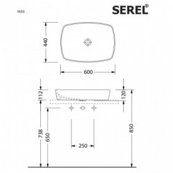 ΕΠΙΤΡΑΠΕΖΙΟΣ ΝΙΠΤΗΡΑΣ 60Χ44 SEREL 1633