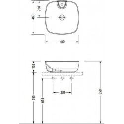 ΕΠΙΤΡΑΠΕΖΙΟΣ ΝΙΠΤΗΡΑΣ 46Χ46 SEREL 3016