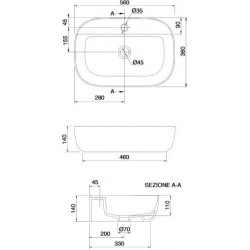 ΕΠΙΤΡΑΠΕΖΙΟΣ ΝΙΠΤΗΡΑΣ 56Χ38 GLAM/R SCARABEO 1802