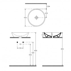 ΕΠΙΤΡΑΠΕΖΙΟΣ ΝΙΠΤΗΡΑΣ Φ45 BIANCO CERAMICA 33010