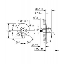 ΜΠΑΤΑΡΙΑ ΛΟΥΤΡΟΥ ΜΙΑΣ ΕΞΟΔΟΥ BAULOOP GROHE 29080001
