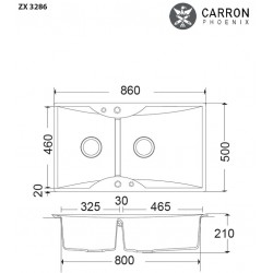 ΝΕΡΟΧΥΤΗΣ ΓΡΑΝΙΤΕΝΙΟΣ 86Χ50 ZX 3286 ΕΝΘΕΤΟΣ CARRON