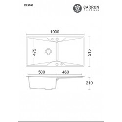 ΝΕΡΟΧΥΤΗΣ ΓΡΑΝΙΤΕΝΙΟΣ 100Χ51.5 ZX 3100 ΕΝΘΕΤΟΣ CARRON