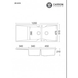 ΝΕΡΟΧΥΤΗΣ ΓΡΑΝΙΤΕΝΙΟΣ 120Χ51.5 ZX 3210 ΕΝΘΕΤΟΣ CARRON