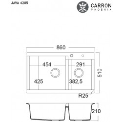 ΝΕΡΟΧΥΤΗΣ ΓΡΑΝΙΤΕΝΙΟΣ 86Χ51 JAVA 4205 ΕΝΘΕΤΟΣ CARRON