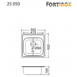 ΝΕΡΟΧΥΤΗΣ ΑΝΟΞΕΙΔΩΤΟΣ 50X50 VALLEY 25050 FORTINOX